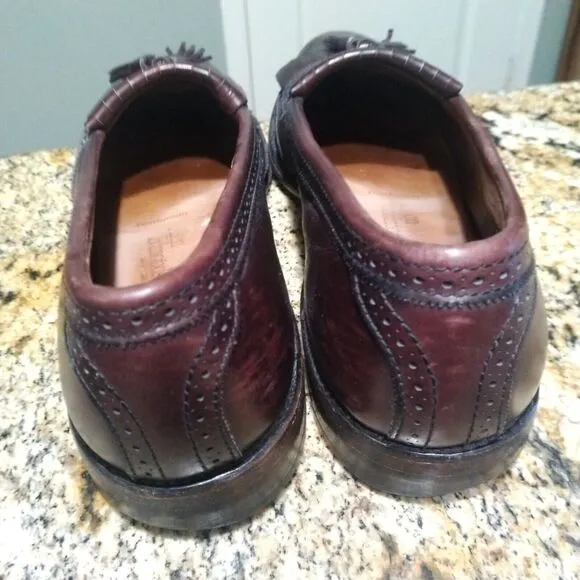 Allen Edmonds Bridgeton Men's Leather Tassel Loafers Burgundy Size 9.5 A 5079
