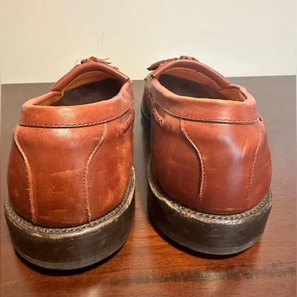 ALLEN EDMONDS Cody Woven Front Tassel Loafers Chili Brown Size 11.5
