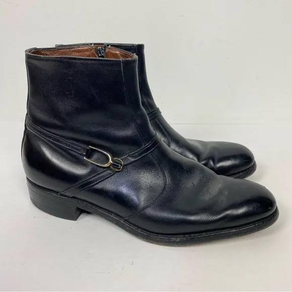 Allen Edmonds Hawthorn black mens chelsea ankle boots leather minimalist