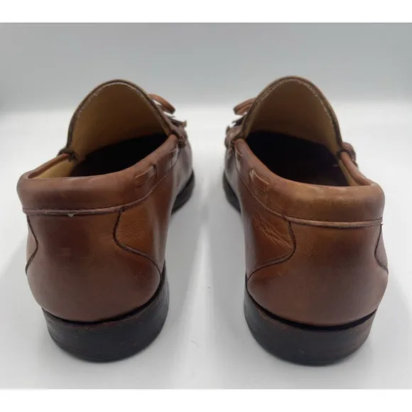 Allen Edmonds Kilt Tassel Loafers Brown Leather Stoughton Sz 11.5 EEE PREPPY