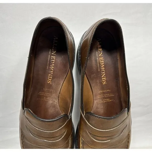 Allen Edmonds Loafers Randolph Brown Leather Slip on Men's Size 11.5 B Dainite