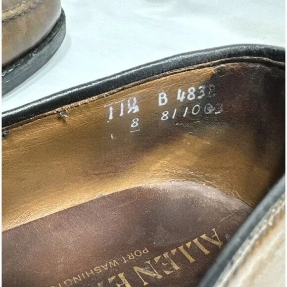 Allen Edmonds Loafers Randolph Brown Leather Slip on Men's Size 11.5 B Dainite