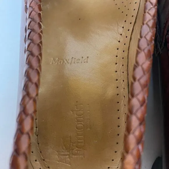 Allen Edmonds Maxfield Chili Brown Leather Tassel Loafers 14C 47716 Made in USA