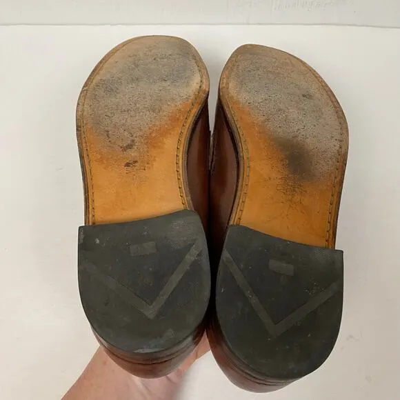 Allen Edmonds Maxfield Chili Brown Leather Tassel Loafers 14C 47716 Made in USA