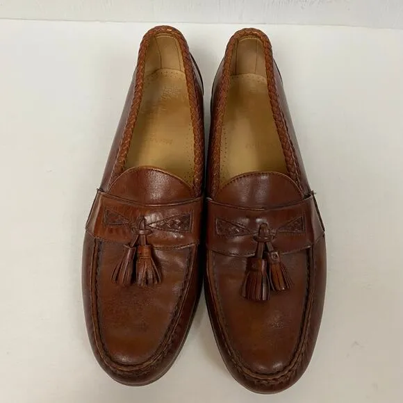 Allen Edmonds Maxfield Chili Brown Leather Tassel Loafers 14C 47716 Made in USA