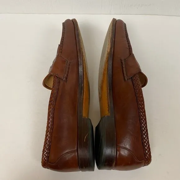Allen Edmonds Maxfield Chili Brown Leather Tassel Loafers 14C 47716 Made in USA