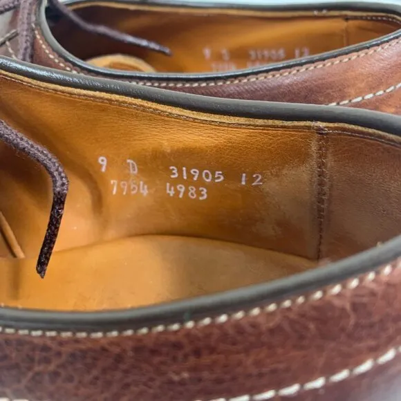 Allen Edmonds Men’s Mapleton Oxford Loafers Brown Cognac Size 9