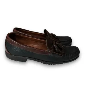 Allen Edmonds Men's NASHUA Black/Brown Leather Tassel Kiltie Loafers Size 11‎ B