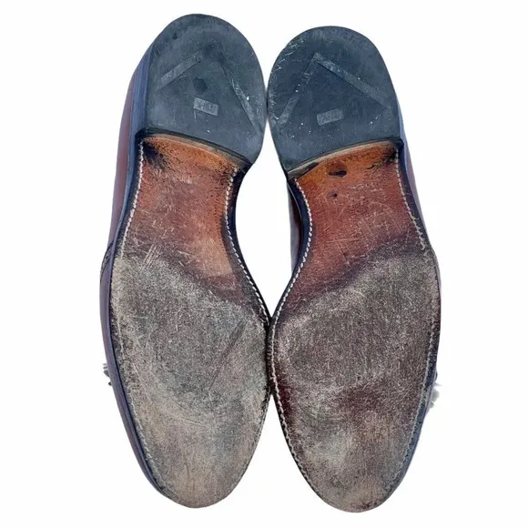 ALLEN EDMONDS Men’s Size 10.5 Brogue Leather Eyelash Tassel BRIDGETON Loafers