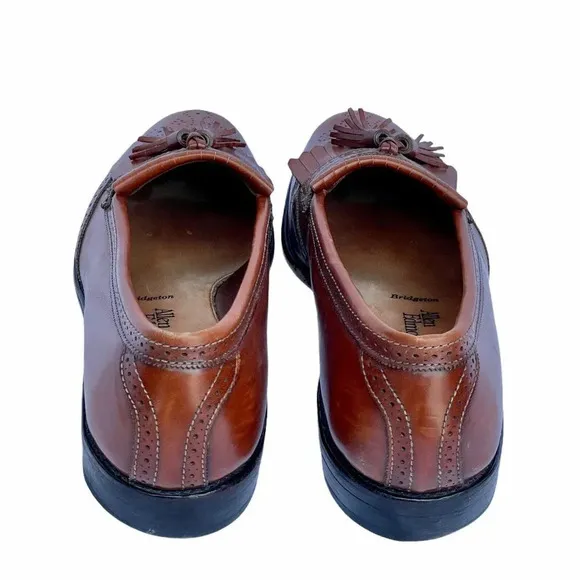 ALLEN EDMONDS Men’s Size 10.5 Brogue Leather Eyelash Tassel BRIDGETON Loafers