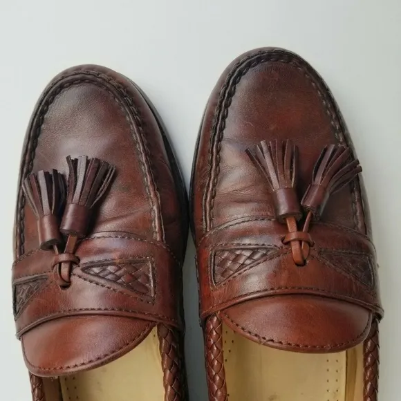 Allen Edmonds Mens Tassel Loafers Size 9 B Brown