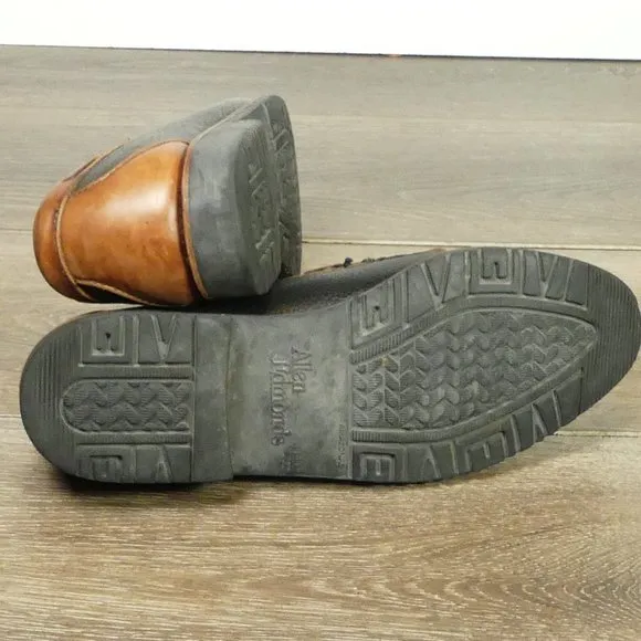 Allen Edmonds Nashua Brown‎ Black Leather Kiltie Tassel Loafers 8.5 D
