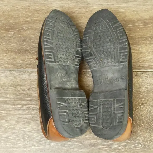 Allen Edmonds Nashua Brown‎ Black Leather Kiltie Tassel Loafers 8.5 D