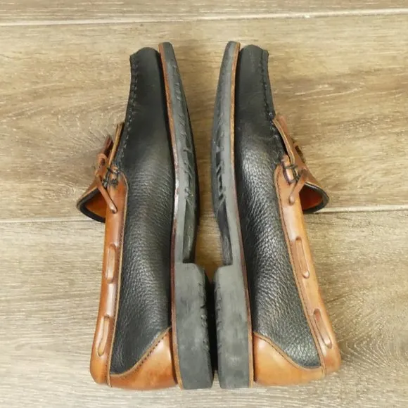 Allen Edmonds Nashua Brown‎ Black Leather Kiltie Tassel Loafers 8.5 D