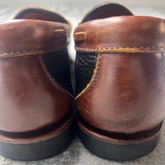 Allen Edmonds Nashua Tassel Loafers Black/Brown Leather‎ Shoe Men's Size 10 1/2