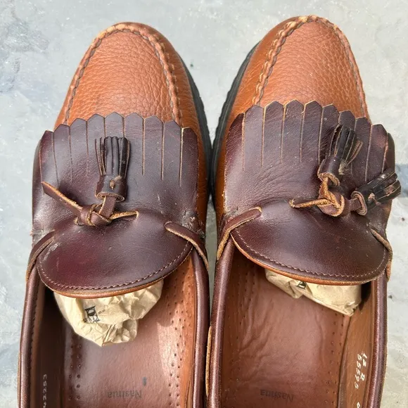 Allen Edmonds Nashua Tassel Loafers Brown Leather Shoe Men's Size 12D 42253