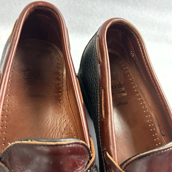 Allen Edmonds Nashua Tassle Loafers 10 Men’s Black &amp; Brown Leather