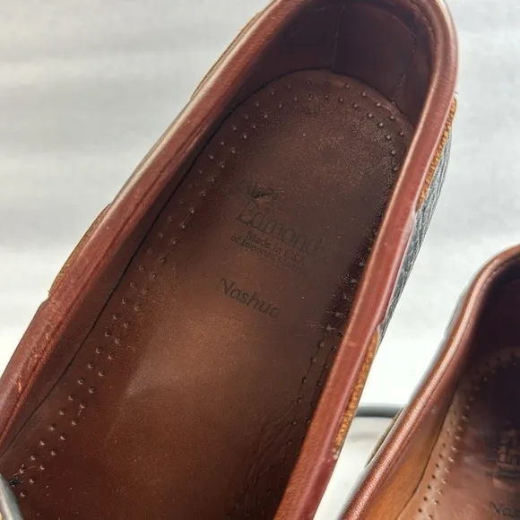 Allen Edmonds Nashua Tassle Loafers 10 Men’s Black &amp; Brown Leather