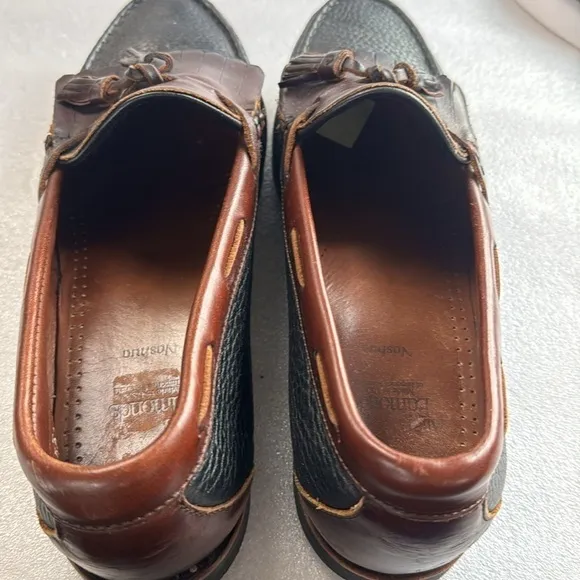 Allen Edmonds Nashua Tassle Loafers 10 Men’s Black &amp; Brown Leather