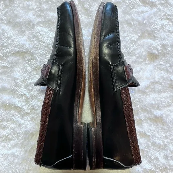 Allen Edmonds Newcomb Black/Brown Leather Loafers Size 11.5B