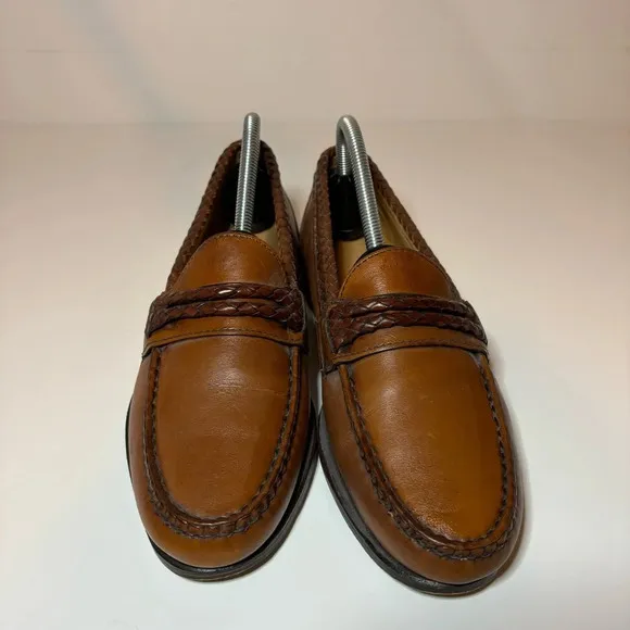 Allen Edmond's Newcomb Leather Slip-On Loafers Men's size 7.5 D made in USA