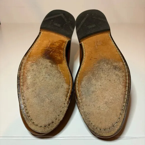 Allen Edmond's Newcomb Leather Slip-On Loafers Men's size 7.5 D made in USA