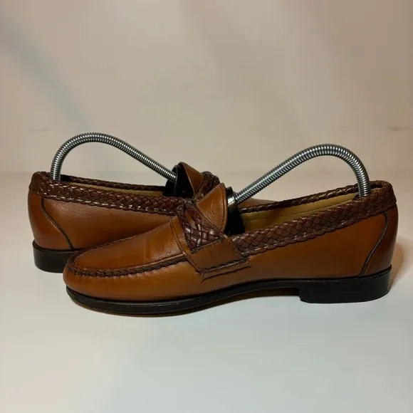 Allen Edmond's Newcomb Leather Slip-On Loafers Men's size 7.5 D made in USA