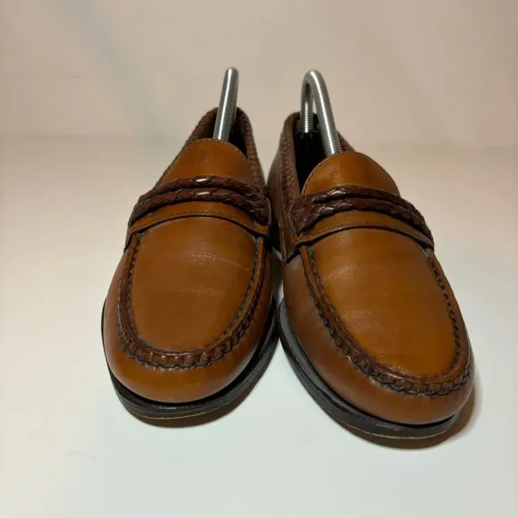 Allen Edmond's Newcomb Leather Slip-On Loafers Men's size 7.5 D made in USA