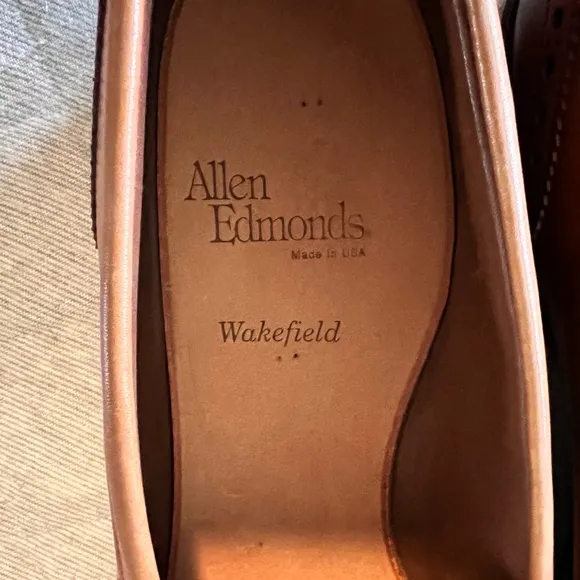 ALLEN EDMONDS Sz 11 AAA Wakefield Slipon Brown Leather Loafers Worn 1 x Orig$425