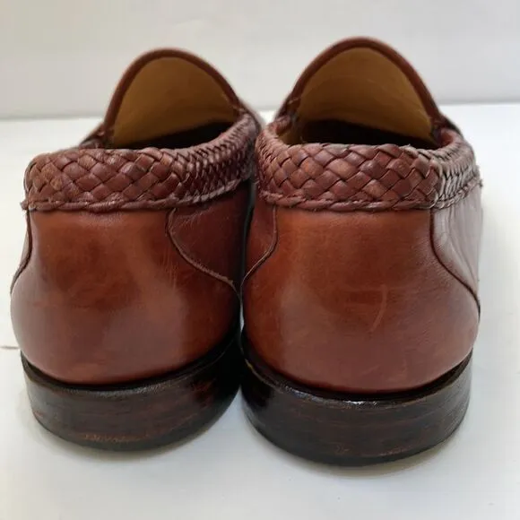 ALLEN EDMONDS MAXFIELD TASSEL LOAFERS IN BROWN LEATHER