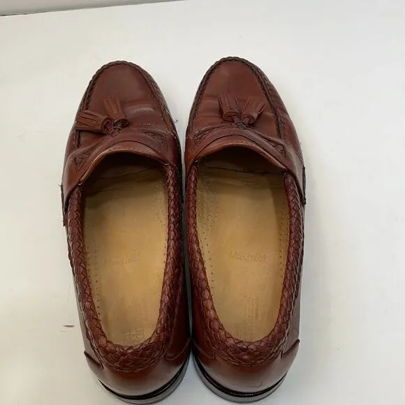 ALLEN EDMONDS MAXFIELD TASSEL LOAFERS IN BROWN LEATHER