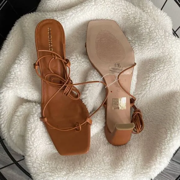 Alohas Bellini Tan Brown Leather Sandals