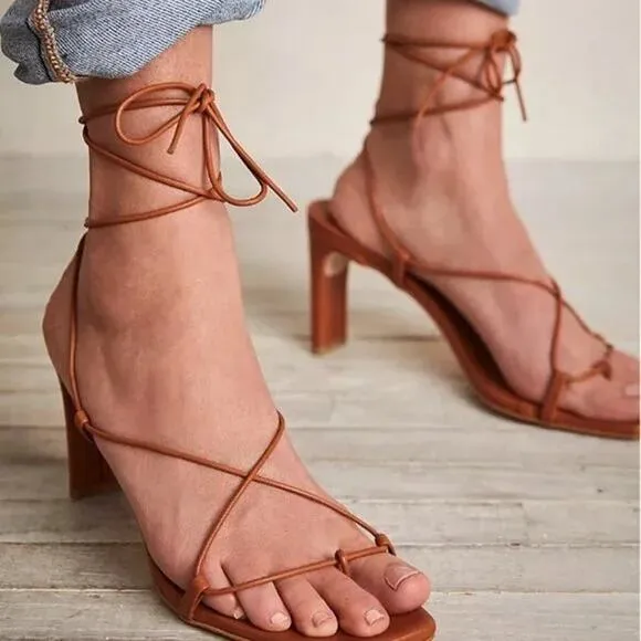 Alohas Bellini Tan Brown Leather Sandals