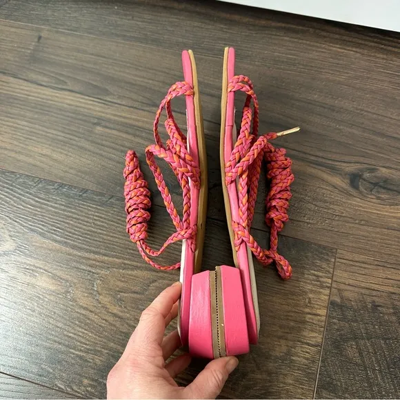 ALTA Women’s Pointed Toe Tie Up Sandals Pink/Orange NWOT (Size 40)