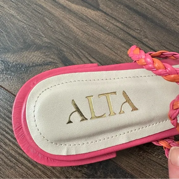 ALTA Women’s Pointed Toe Tie Up Sandals Pink/Orange NWOT (Size 40)