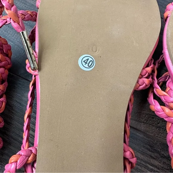 ALTA Women’s Pointed Toe Tie Up Sandals Pink/Orange NWOT (Size 40)