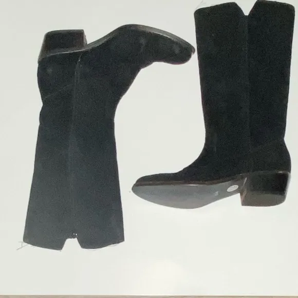 ALTO GRADIMENTO BLACK SUEDE BOOTS
