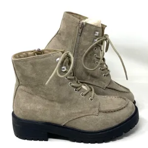 American Eagle AE Boots Women's Size Gray Suede Faux Fur Snow 041 114 5993-256