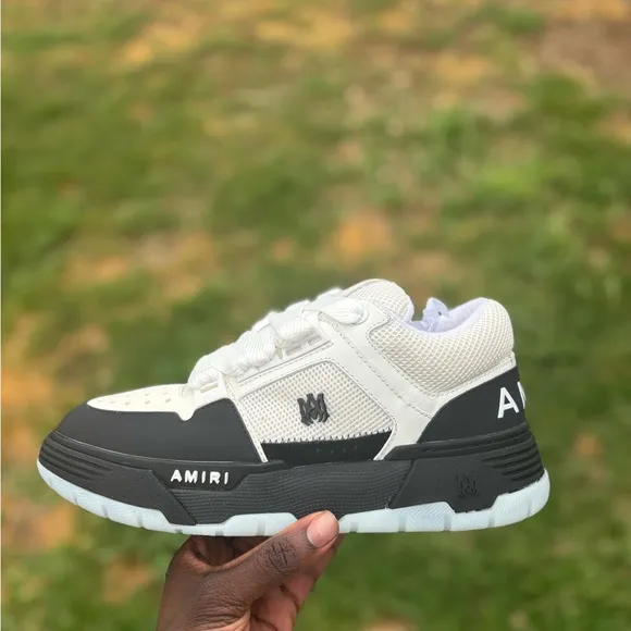 Amiri Kids White and Black Sneakers