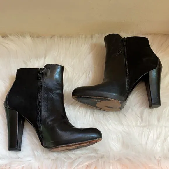 Andrea Bernes Made in Italy black heel ankle boots size 7