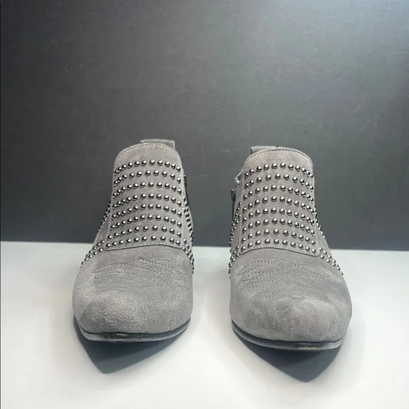 Anine Bing - Charlie Low Grey Suede Studded Ankle Boots Women's Size US 7/EU 37