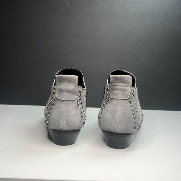 Anine Bing - Charlie Low Grey Suede Studded Ankle Boots Women's Size US 7/EU 37