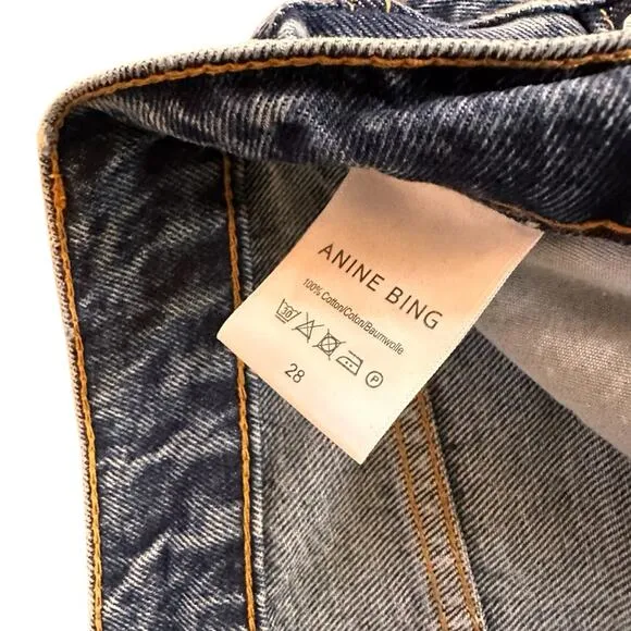 Anine Bing “Sonya” Jean – Medium Indigo – Size 28 – EUC