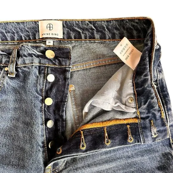 Anine Bing “Sonya” Jean – Medium Indigo – Size 28 – EUC
