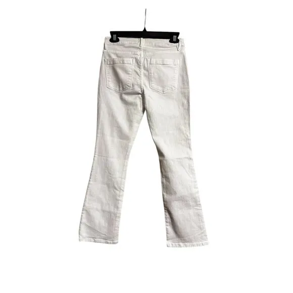 Ann Mashburn Flare Cropped 5-Pocket Jeans - White