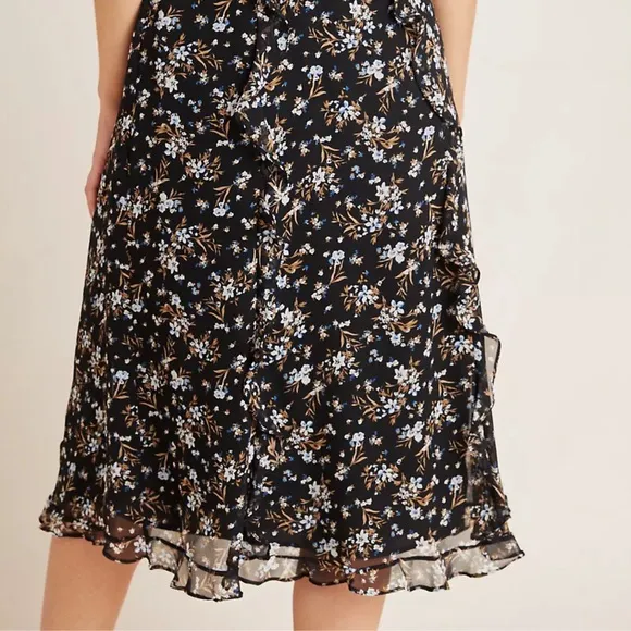 Anthropologie Cecile Ruffled Floral Dress