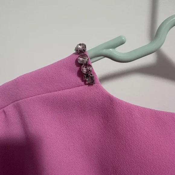 Anthropologie Exquise V-Neck Barbie Pink Dress