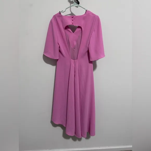 Anthropologie Exquise V-Neck Barbie Pink Dress