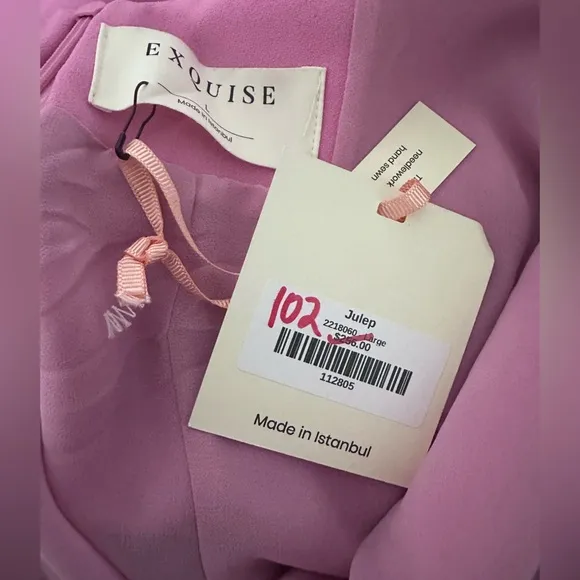 Anthropologie Exquise V-Neck Barbie Pink Dress