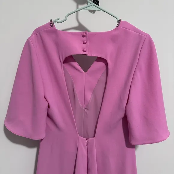 Anthropologie Exquise V-Neck Barbie Pink Dress